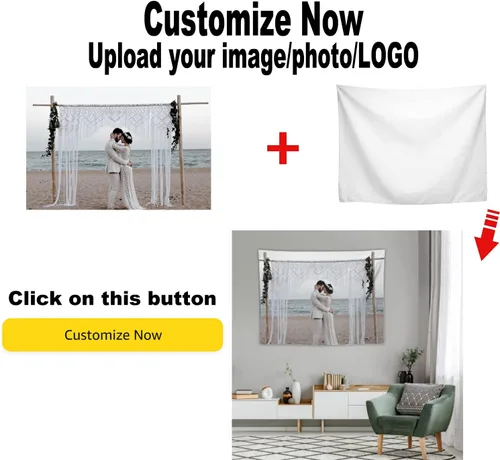 Miniatura 2 de Tapiz estético personalizado, divertido, para colgar en la pared, imágenes para subir imágenes, fondos personalizados, pancartas y letreros