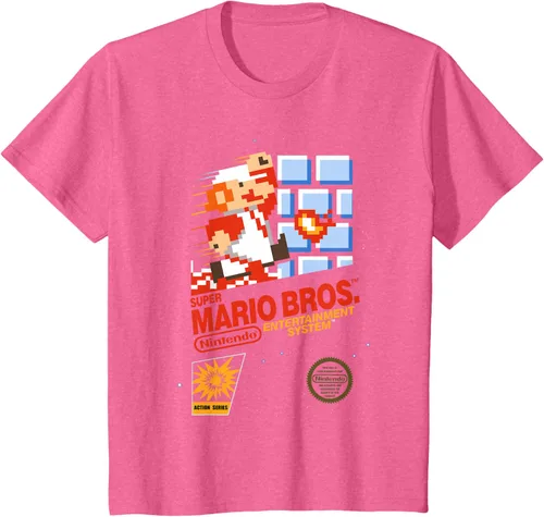 Miniatura 11 de Super Mario Dashin - Camiseta gráfica de acción, ajuste clásico, cuello redondo, color negro