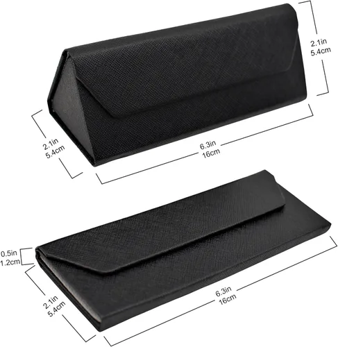 Miniatura 46 de Real Sic Funda para lentes de sol para hombres y mujeres, soporte magnético plegable para lentes de sol, inspirado en el color sólido