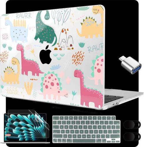 Miniatura 14 de MEEgoodo Funda para MacBook Air M5/M4/M3/M2 de 15 pulgadas 2026 2025 2024 2023, funda compatible con el modelo (A3448/A3241/A3114/A2941)
