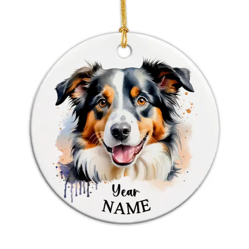Miniatura 9 de Adorno de Navidad personalizado para perro Airedale, adorno de cerámica para hombres y mujeres, adornos de cerámica personalizados para perros