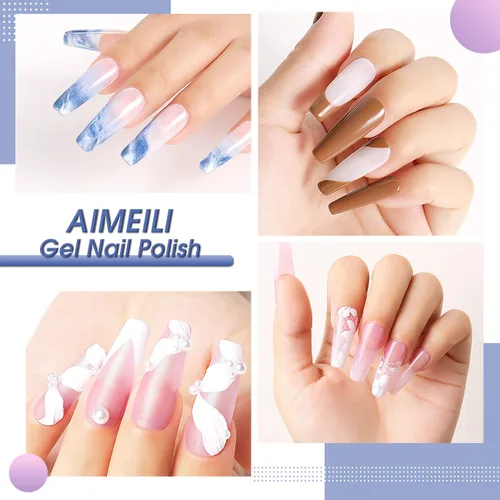 Miniatura 6 de AIMEILI Juego de pinceles de arte de uñas, esmalte de gel, herramientas de pintura, bolígrafo de pintura de doble extremo para esmalte de uñas