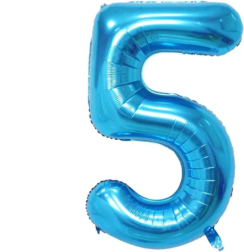 Miniatura 13 de Globos de números grandes del 0-9, color azul, 40 pulgadas, kit para decoraciones de fiesta de cumpleaños y baby showers para inflar con helio