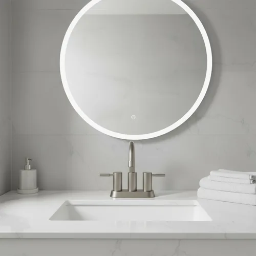 Miniatura 8 de IKEBANA Grifo de baño de níquel cepillado, grifos de lavabo de baño de 2 asas tipo centerset, boquilla giratoria de arco alto de 360°, moderno grifo