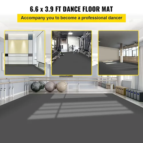 Miniatura 2 de VEVOR Pista de baile, rollo de pista de baile de 6.6 x 3.9 pies, pista de baile de vinilo de PVC de 0.06 pulgadas de grosor, pista de baile portátil