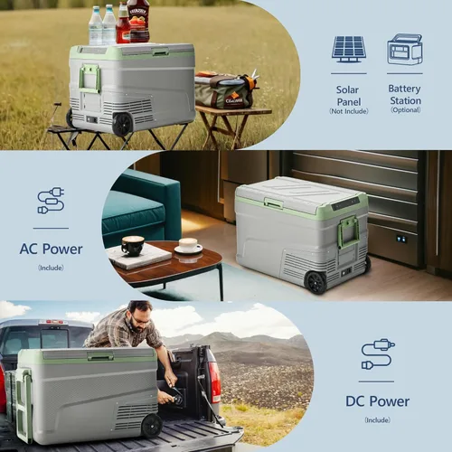 Miniatura 7 de EUHOMY - Refrigerador de 12 voltios, enfriador eléctrico de 45L (48 qt) con batería utilizable, refrigerador para automóvil de 0℉~68℉, refrigerador