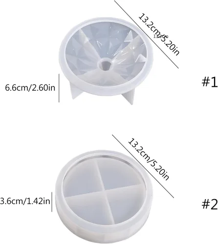 Miniatura 2 de Molde de silicona para tarro con tapa, caja de almacenamiento de silicona apilable de varias capas para fundición de resina epoxi, caja