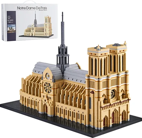 Notre Dame De Paris Colección de micro bloques de construcción famosa mundialmente famosa modelo arquitectura conjuntos para adultos 7380 piezas,