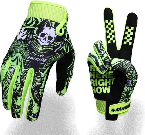 Miniatura 9 de Guantes de motocicleta con diseño esqueleto para hombres y mujeres, guante transpirable para ciclismo, guante todoterreno para ATV MTB Motocross