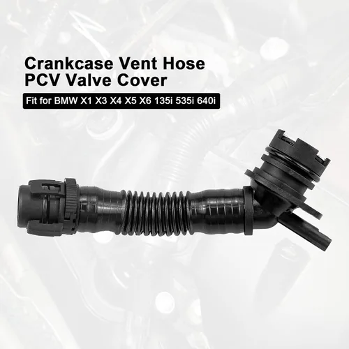 Miniatura 2 de 11127584128, Manguera de ventilación del cárter desde la tapa de válvula para BMW X1 X3 X4 X5 X6 135i 535i 640i