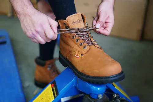 Miniatura 6 de Cactus Botas de trabajo de construcción de piel de nobuk con aislamiento de puntera suave de 6.0 in, cómodas botas de construcción industrial