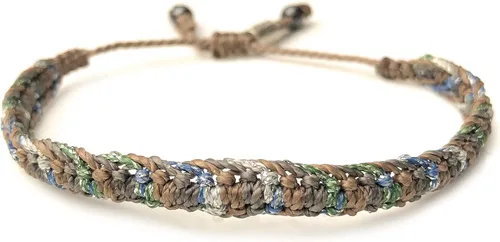 Miniatura 30 de Rumi Sumaq Pulseras de Orgullo y Bandera del País con Atadura de Tirón — Pulseras Macramé Trenzadas a Mano, Nudo de Pescado y Trenzadas Ajustables