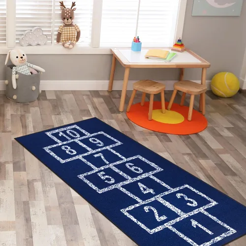 Miniatura 14 de Ottomanson Children's Collection - Alfombra de jardín, 2 pies, 7 pulgadas x 6 pies, color gris