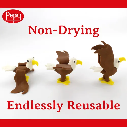 Miniatura 4 de Pepy Plastilina - Arcilla de modelado reutilizable y que no se seca; juego de 24; 2 de cada uno de 12 colores, 0.8 onzas cada uno, perfecto