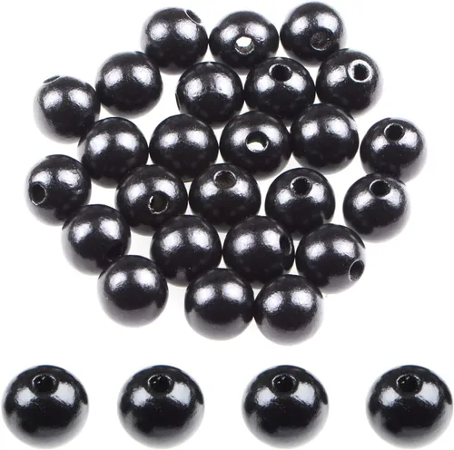 Miniatura 12 de AD Beads Cuentas de madera con espacio libre para manualidades, cuentas de madera con agujero grande surtidas para hacer collares, pulseras