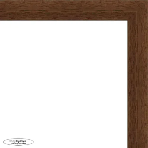 Miniatura 2 de Poster Palooza Marco de madera maciza de nogal marrón de 8 x 4 pulgadas, ancho de moldeo de 1.25 pulgadas, incluye plexiglás acrílico UV, respaldo