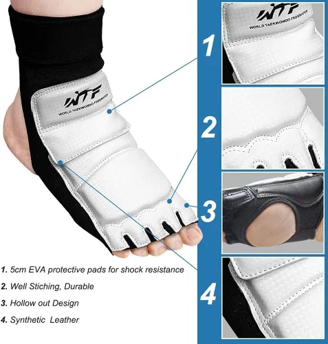 Miniatura 2 de Equipo de protección para Taekwondo Sparring Protector de pie para Karate Boxeo Sparring Protector de pie, Equipo de protección para pies de artes