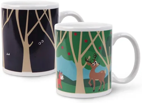 Miniatura 8 de Kikkerland Pixel Heart Morphing - Taza que cambia de color reacciona al calor, regalo divertido para café, cacao caliente y bebidas calientes
