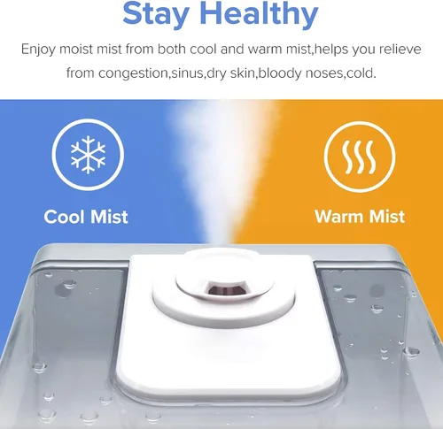 Miniatura 3 de LEVOIT Humidificadores, blanco y purificador de aire para alergias en el hogar, pelo de mascotas en el dormitorio, filtro HEPA H13, sistema