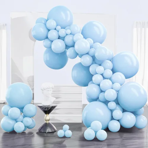Miniatura 110 de PartyWoo Globos de color azul pizarra, 100 unidades, diferentes tamaños, paquete de 18, 12, 10, 5 pulgadas, azul marino, azul polvoriento, bohemio