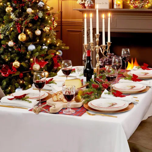 Miniatura 5 de Mantel de plástico, 110 pies x 54 pulgadas, mantel desechable de plástico PEVA de alta calidad, desechable con cualquier corte deslizante