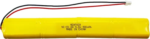 BBAT0043A Ni-Cd 9.6V 900mAh Luz de emergencia Batería compatible con ELBB003 ELB-B003 ELB-B004 ELBB004 OSI OSA228 DANTONA CUSTOM-306-U BBAT0044A