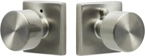 Sure-Loc Hardware BG102-SQ 32D Bergen - Pomo cuadrado de privacidad, acero inoxidable satinado Satinado Inoxidable