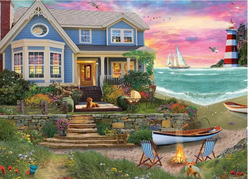 Miniatura 2 de Ceaco - David MacLean - Heart Beach - Rompecabezas de 1000 piezas