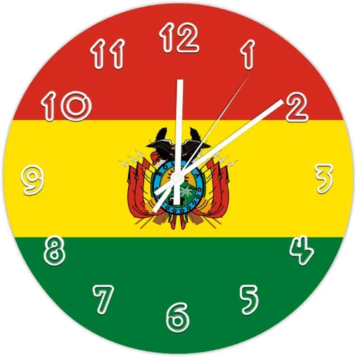 Miniatura 9 de Reloj de pared de Bélgica - Reloj de pared con bandera de Bélgica para dormitorio, sala de estar, oficina, escuela, decoración artística de pared