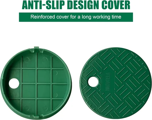 Miniatura 5 de 12 juegos de cajas de válvulas de PP duraderas antideslizantes circulares de 6 pulgadas para aspersores, caja de riego redonda de plástico con tapa
