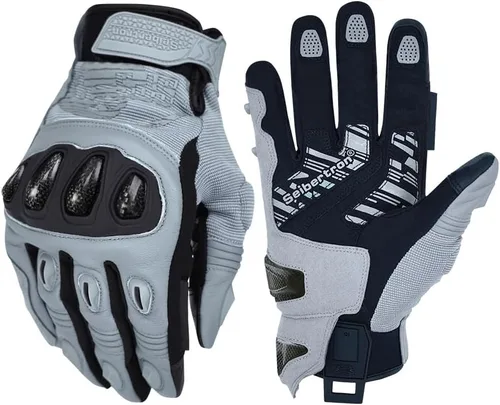 Miniatura 29 de Seibertron SPS Series - Guantes para motocicleta con pantalla táctil, para motocross, BMX, ATV, MTB, ciclismo, completo o medio dedo, para adultos