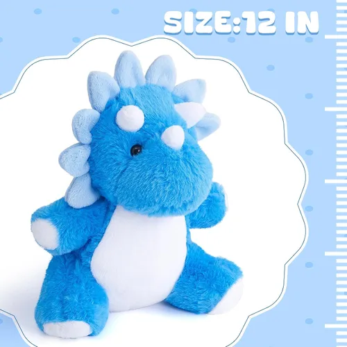 Miniatura 3 de Glow Guards Peluche de dinosaurio Triceratops de 12 pulgadas, juguete de peluche de dinosaurio suave con luces nocturnas mágicas y canción de cuna