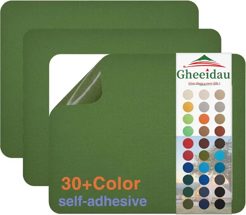 Miniatura 30 de Gheeidau Parche de reparación de lienzo de 9 x 11 pulgadas, 3 piezas, impermeable, parche de reparación de tela autoadhesiva para tiendas