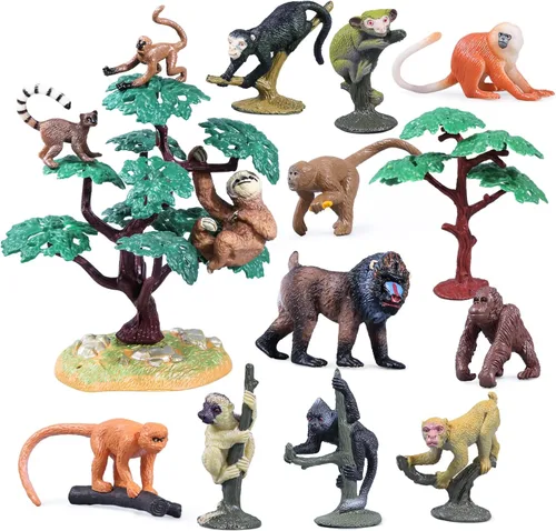 Miniatura 12 de Figuras de Juguetes de Animales Marinos 21 Piezas, Criatura Marina de Plástico Tiburón Pez Estrella de Mar Cangrejo Langosta Pulpo Caballito de Mar