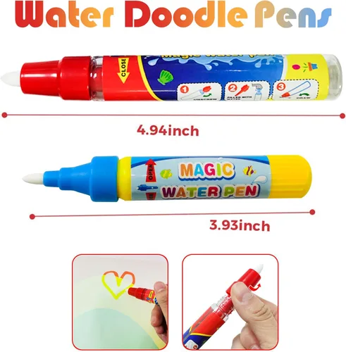 Miniatura 3 de Bolígrafos de agua de repuesto para garabatos de agua, bolígrafos de dibujo para alfombrilla de dibujo (multicolor, 6 unidades)