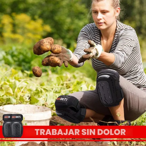 Miniatura 6 de REXBETI Rodilleras para el trabajo, rodilleras de construcción para hombres, resistentes y cómodas almohadillas de gel de espuma antideslizante
