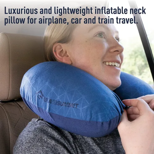 Miniatura 5 de Sea to Summit Aeros Premium Traveller - Almohada inflable para el cuello, color lima