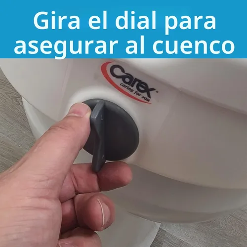Miniatura 4 de Carex E-Z Lock - Asiento de inodoro elevado con asas, elevador de asiento de inodoro de 5 pulgadas con brazos, asiento de inodoro elevado