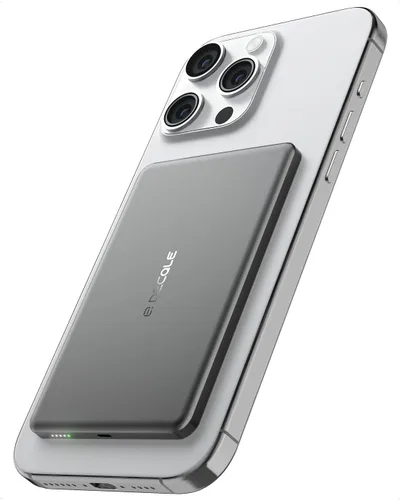 Banco de energía "Air" para MagSafe 5000mAh, Cargador de Batería Portátil Inalámbrico Magnético Ultra Delgado con Cable USB-C, Compatible Solo con