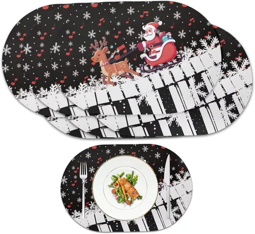 Miniatura 64 de Ghost Placemats Set of 2 Wipeable Faux Leather 12X18 Inch Waterproof Non-Slip Mats Spooky Table Decor Heat Resistant for Scary Dinner Party Fantasma