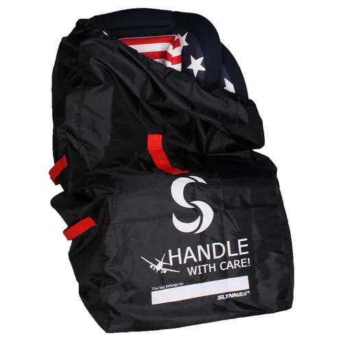 Bolsa de viaje para asiento de coche SLYNNAR para avión - Compatible con asientos de coche convertibles, portabebés y asientos de seguridad, Negro