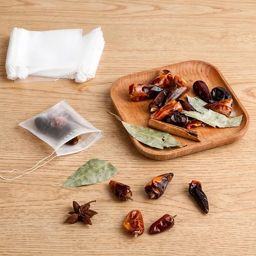 Miniatura 4 de 100 bolsas de filtro de té vacías desechables de malla con cordón para té suelto, café, bolsita de especias, cocina de baño, 2.36 x 2.75 pulgadas