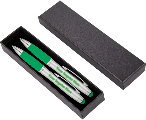 Miniatura 7 de Express Pencils Juego de regalo personalizado de bolígrafo, paquete de 2 bolígrafos iluminados con caja de regalo, bolígrafo de lujo grabado
