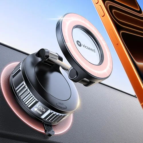Miniatura 12 de VICSEED Soporte de teléfono de automóvil mejorado para Magsafe 2026 [85 libras de succión más fuerte] Soportes magnéticos de teléfono al vacío