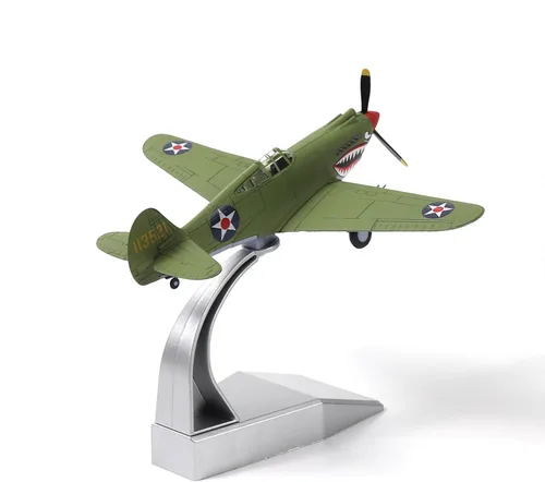 Miniatura 9 de NUOTIE 1/72 P-40C War Hawk Flying Tigers Fighter Modelo Segunda Guerra Mundial Avión de Guerra Vintage Metal Fundido a Presión Avión Militar