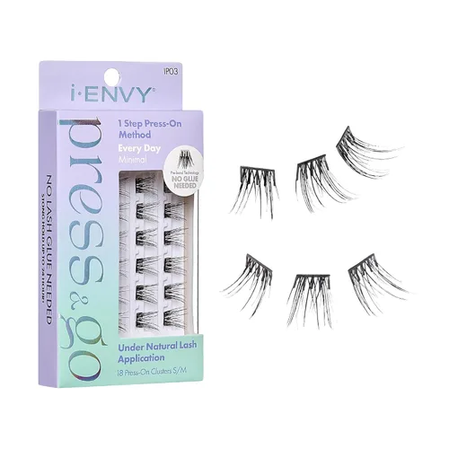 Miniatura 10 de i-ENVY - Pestañas autoadhesivas Press&Go, no necesitan pegamento, pestañas postizas de fácil aplicación, pestañas a presión de 1 paso, sin daños ni