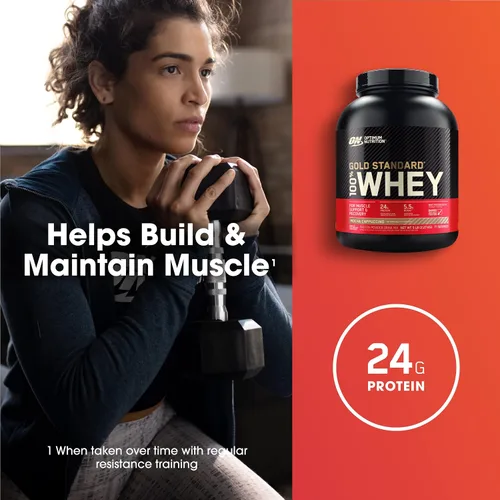 Miniatura 4 de Optimum Nutrition Estándar dorado 100% Proteína de Suero de Leche en Polvo, Pie de lima, 1.8 Libra