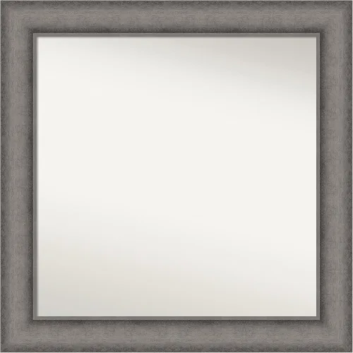 Miniatura 355 de Amanti Art Espejo de pared personalizado no biselado (24.5 x 24.5 pulgadas), marco gris marrón alta, varios tamaños personalizados, espejo de baño