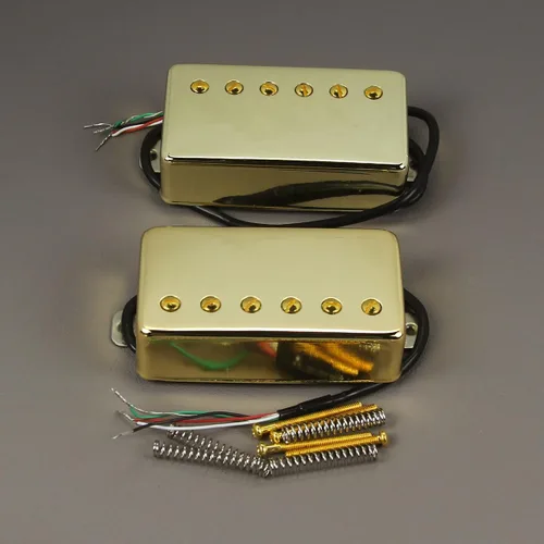 Miniatura 2 de FLEOR Humbucker Pickup - Juego de guitarra de cerámica con cuello y pastilla de puente Golden Fit LP Style guitarra eléctrica Juego de pastillas