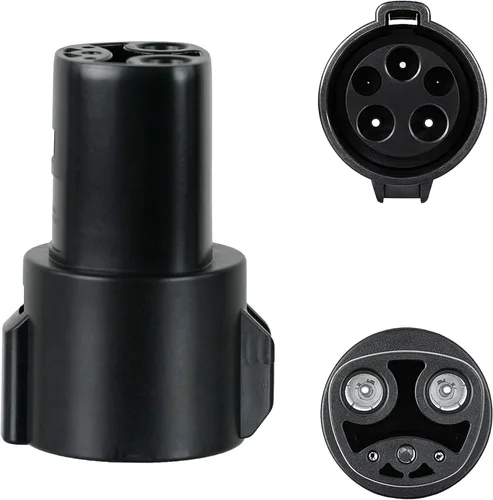 Schumacher Electric Adaptador NACS para cargadores EV compatibles J1772, para cargadores de nivel 1 y nivel 2, tamaño compacto, carga tu Tesla desde